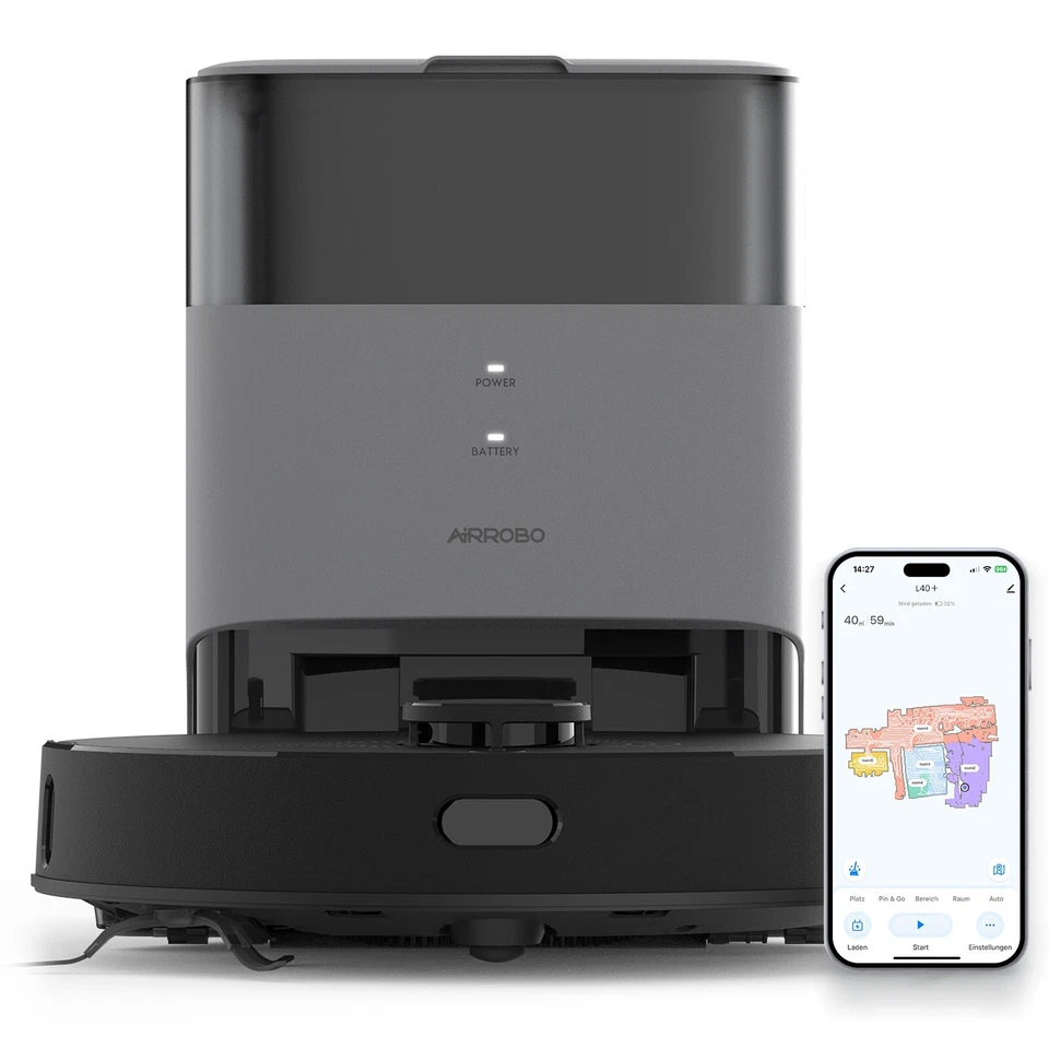 AIRROBO L40+ Saugroboter Wischfunktion 3,5L Beutel Mit Auto-Empty Absaugstation - Bild 2 von 4
