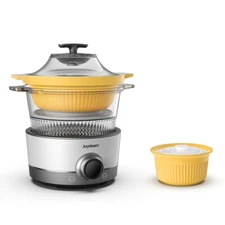 Joydeem Electric Glass Steam Cooker, Ceramic Tagine Pot for Soup, Hot Pot