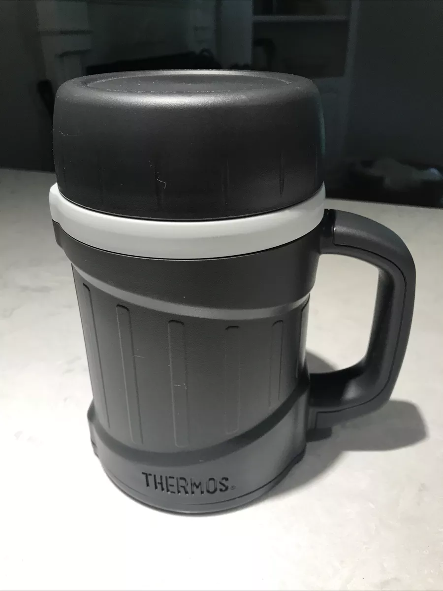 Thermos Double Wall Foam Insulated Microwavable Food Jar~Gray, 16 Ounces