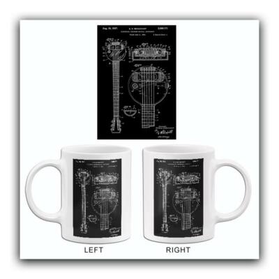 1937 - Rickenbacker Frying Pan Lap Steel Guitar - G. D. Beauchamp Patent Art Mug