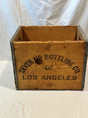 アメリカンビンテージ　Seven Up Bottling Co. 木製ボトル箱 Seven Up Bottling Company Of Los Angeles 1967 Wooden Crate | eBay