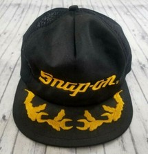 Vintage Snap-on Snapback Trucker Hat Cap USA K BRAND SCRAMBLED EGGS Black Gold