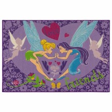 Kinderteppich Disney Tinkerbell lila Mädchen Spielteppich 95x133cm (8,95€/1Stk)