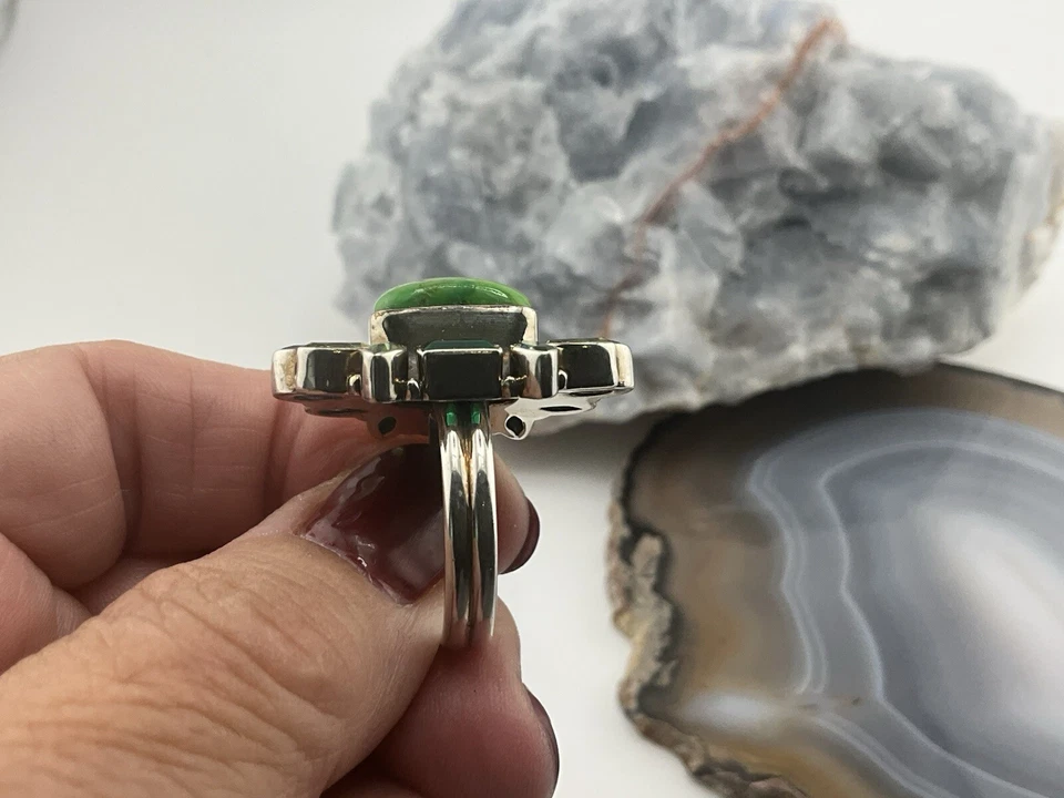 NEW NICKY BUTLER / TURQUOISE Multi GEMSTONES STERLING SILVER RING 9 - Image 3 of 4