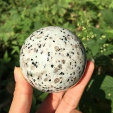 1PC 55mm+ Natural Kiwi Jasper Sphere Quartz Specimen Reiki Heal Divination 270g+