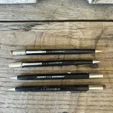 Skilcraft Scripto Black Mechanical Pencil US Government Lot of 4 Made USA