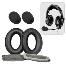 Replacement Ear Pads for Aviation A10 Soft Leather Headphones Earpads with Mic