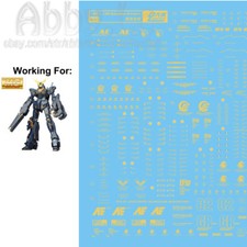 for MG 1/00 RX-0 Unicorn 02 Banshee D.L Model Bronzing Water Slide Decal Sticker