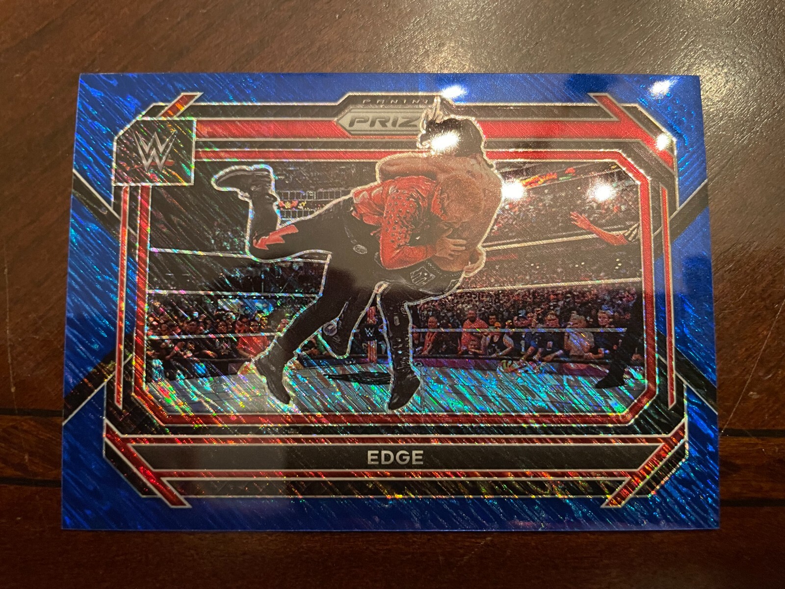 Edge 2023 Prizm WWE #100 First Off The Line FOTL BLUE SHIMMER PRIZM SSP 01/11