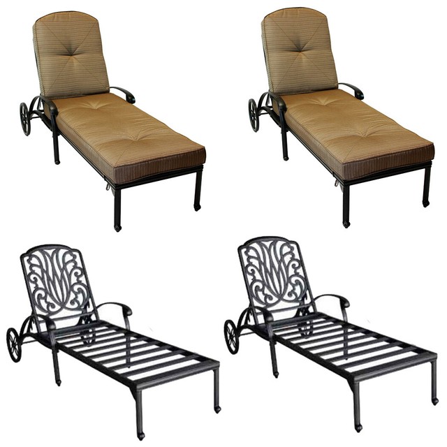 Darlee Elisabeth Cast Aluminum Patio Double Chaise Lounge For Sale Online Ebay