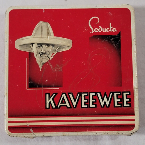 VINTAGE ~ KAVEEWEE/Seduka ~ EMPTY Cigarillos Tin (20) ~ Marketing ~ Roosendaal