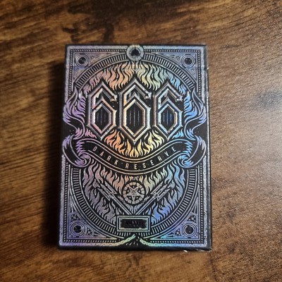 666 Holographite & Obsidian Playing Cards New & Sealed Holographic