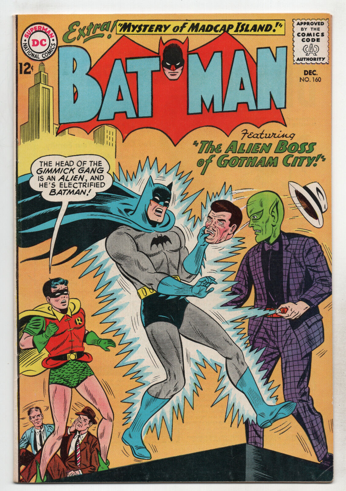 Batman 160 DC 1963 FN VF Alien Crime Boss Robin Sheldon Moldoff Bill Finger Kupowanie bomb, nowa praca
