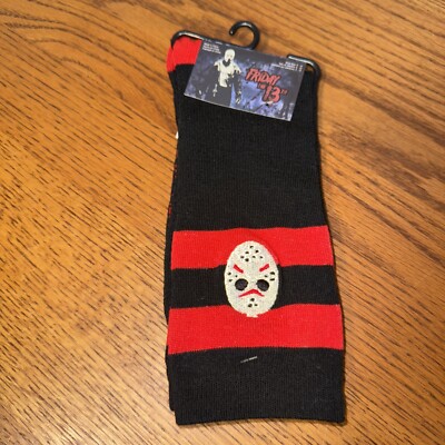 Friday the 13th Jason Voorhees Hockey Mask Knee High Socks Sz: 6-12