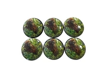 Cabinet and Drawer Knobs, Set of 6 Forest Bigfoot Wood Cabinet Knobs