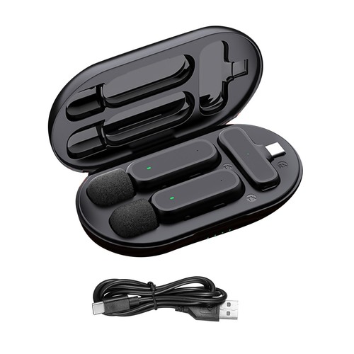 Wireless Microphone Audio Video Recording Type C For iPhone 15 For Android Phone