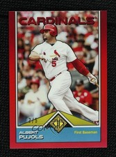 2024 Transcendent Collection Icons Chrome Red Refractor 2/5 Albert Pujols 1ob0