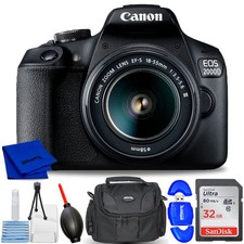 Canon EOS 2000D / Rebel T7 with EF-S 18-55mm III Lens - 6PC Accessory Bundle
