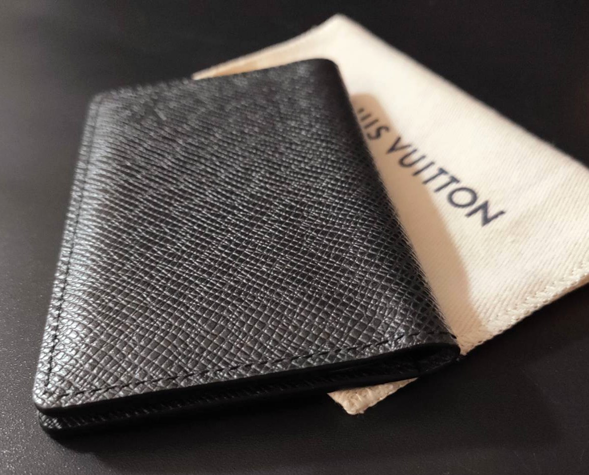 Louis Vuitton Pocket Organizer de Poche Leather Card Case Taiga