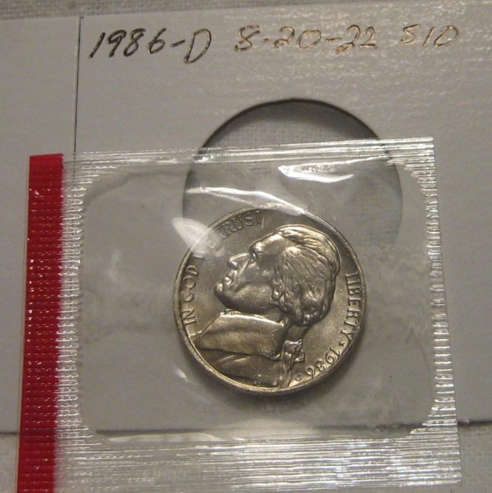 1986-D 6 FULL STEP (FS)  BU GEM JEFFERSON MUST SEE ADDITION TO ANY COLLECTION - Image 2 of 4