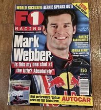 F1 Racing Magazine September 2009 Formula 1 Red Bull Mark Webber Adrian Newey