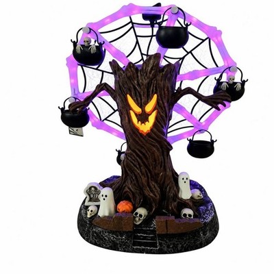 Spukbaum mit Riesenrad Leuchtend Halloween-Miniatur Festlich für Regal
