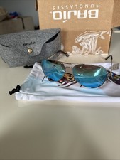 BAJIO Soldado Silver Gloss  Blue Mirror Polycarbonate Sunglasses