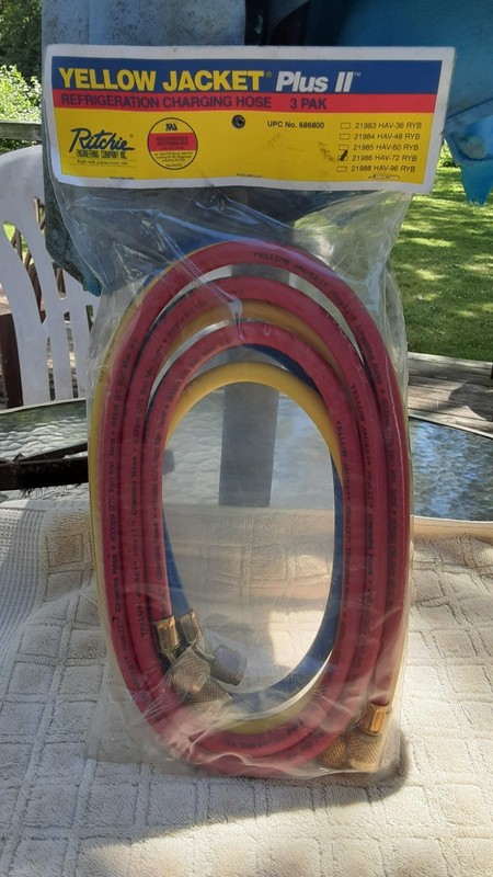 YELLOW JACKET 21986 / HAV-72 RYB - NEW / CHARGING HOSE 3 PAK