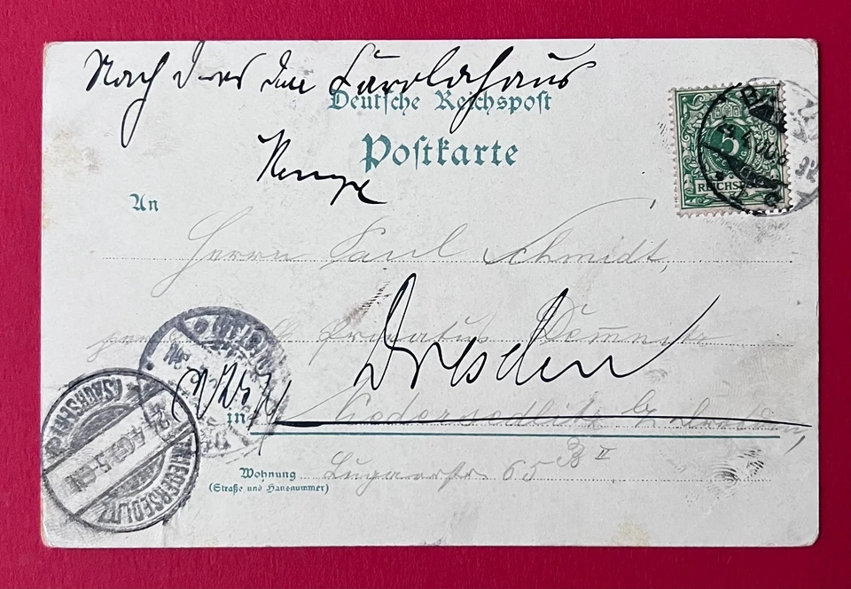 Mondschein Litho AK BAUTZEN 1900 Reichenturm und Stadtansicht ( 166552 - Bild 2 von 2