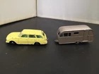 MATCHBOX LESNEY VAUXHALL VICTOR ESTATE CAR AND BLUEBIRD DAUPHINE CARAVAN