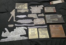 EIGHTEEN Antique Printing Plates & Blocks-Cool Variety-Collectible! LOOK