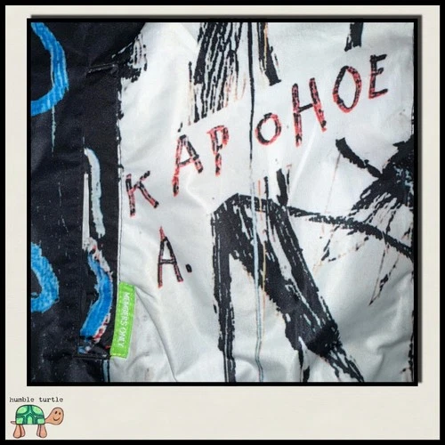 Members Only x Jean-Michel Basquiat All-Over Print Windbreaker | Size L | EUC image 4