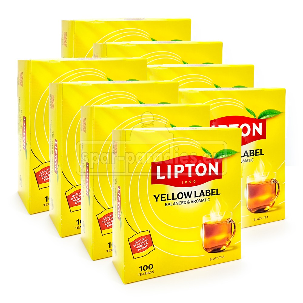 (25 EUR/kg) 800 x Lipton Yellow Label Schwarztee Black Tee Calidad No. 1