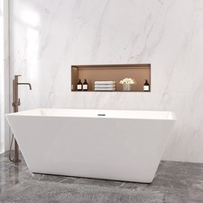 Modern Freestanding Double Ended Bath Bathtub 1500x720mm Integral Waste&Overflow