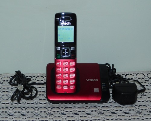 VTECH CS6719-16 CORDLESS PHONE CALLER ID/CALL WAITING/ FIND HANDSET LANDLINE RED