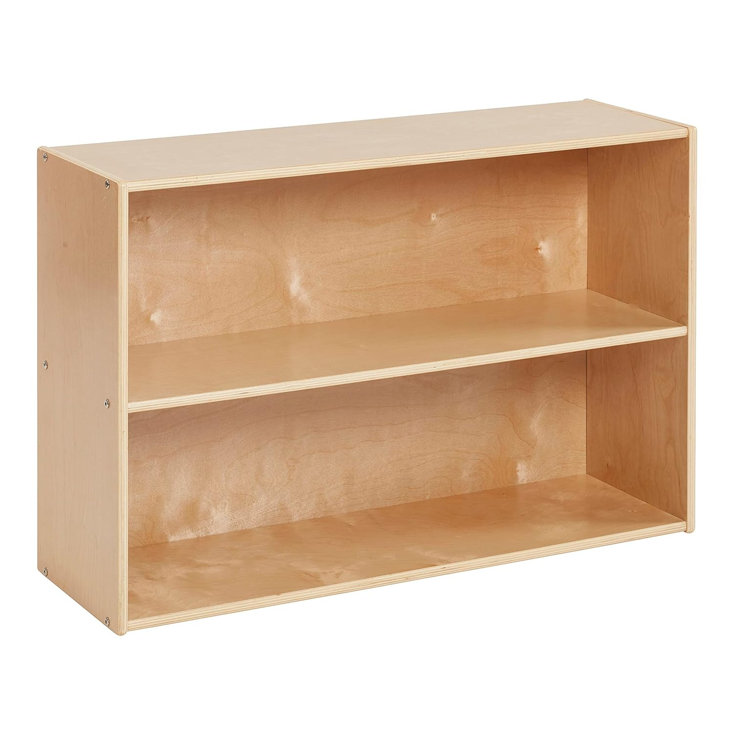Natural 2-Shelf Storage Cabinet for Kids' Books, 24-Inch Boo