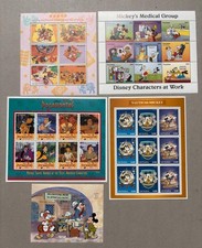 308. Disney 5 pcs MNH Mickey Minnie Mouse Nautical Pocahontas Donald Cartoons