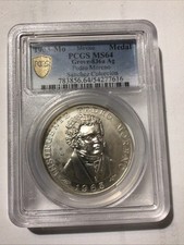 1963-Mo Pedro Moreno Sanchez Collection Silver Coin PCGS MS64 Grove-836a Ag