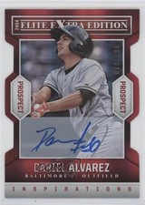 2014 Panini Elite Extra Edition Prospects /100 Dariel Alvarez #70 Auto 03rx