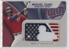 2017 Topps MLB Independence Day Silhouetted Batter Logo Miguel Sano Patch 12jy