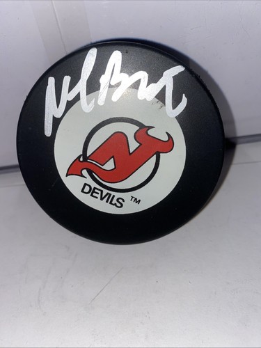 Neal Broten Autogramm New Jersey Devils Puck JSA COA