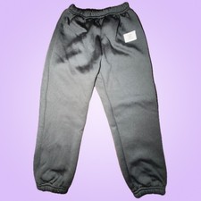 SHEIN New Girls Size 6Y Black Sherpa-Lined Jogger Sweatpants