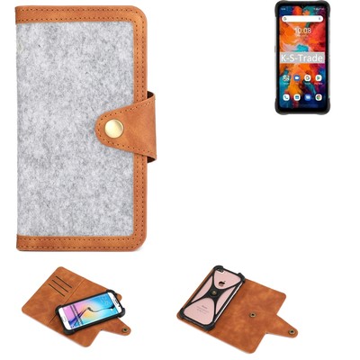 Filzhülle für UMIDIGI Bison X10 Pro Handy-Tasche hellgrau