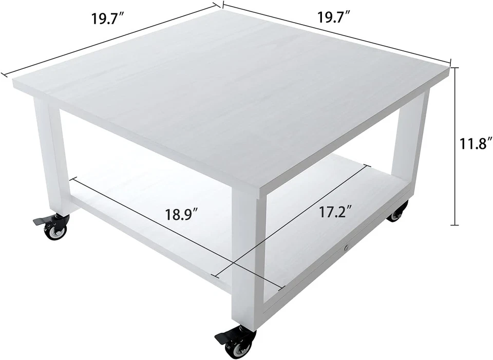 Soporte para impresora láser de 2 niveles, 19,7''x19,7''x12,6'' soporte para copiadora de mesa de impresora grande Foto 2 de 4