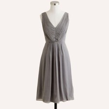 J. Crew Louisa Grey Bridesmaid Dress NWT Size 00 Sophisticated Wedding Guest