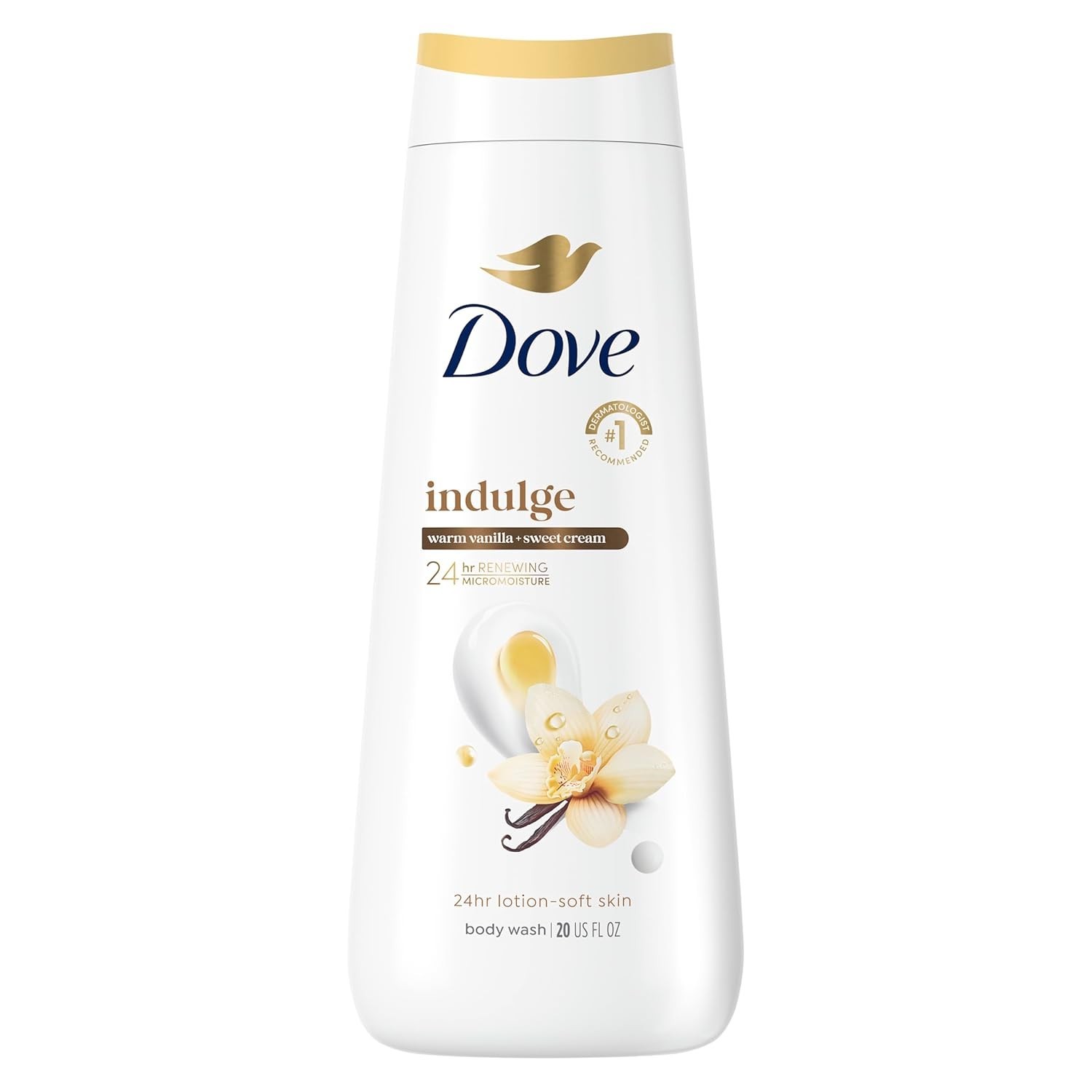Dove Indulge Body Wash Warm Vanilla + Sweet Cream for Hydrat