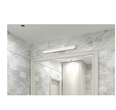 Lithonia Lighting Contractor Select 18-Watt 24 in. 1 Light Brushed Nickel LED