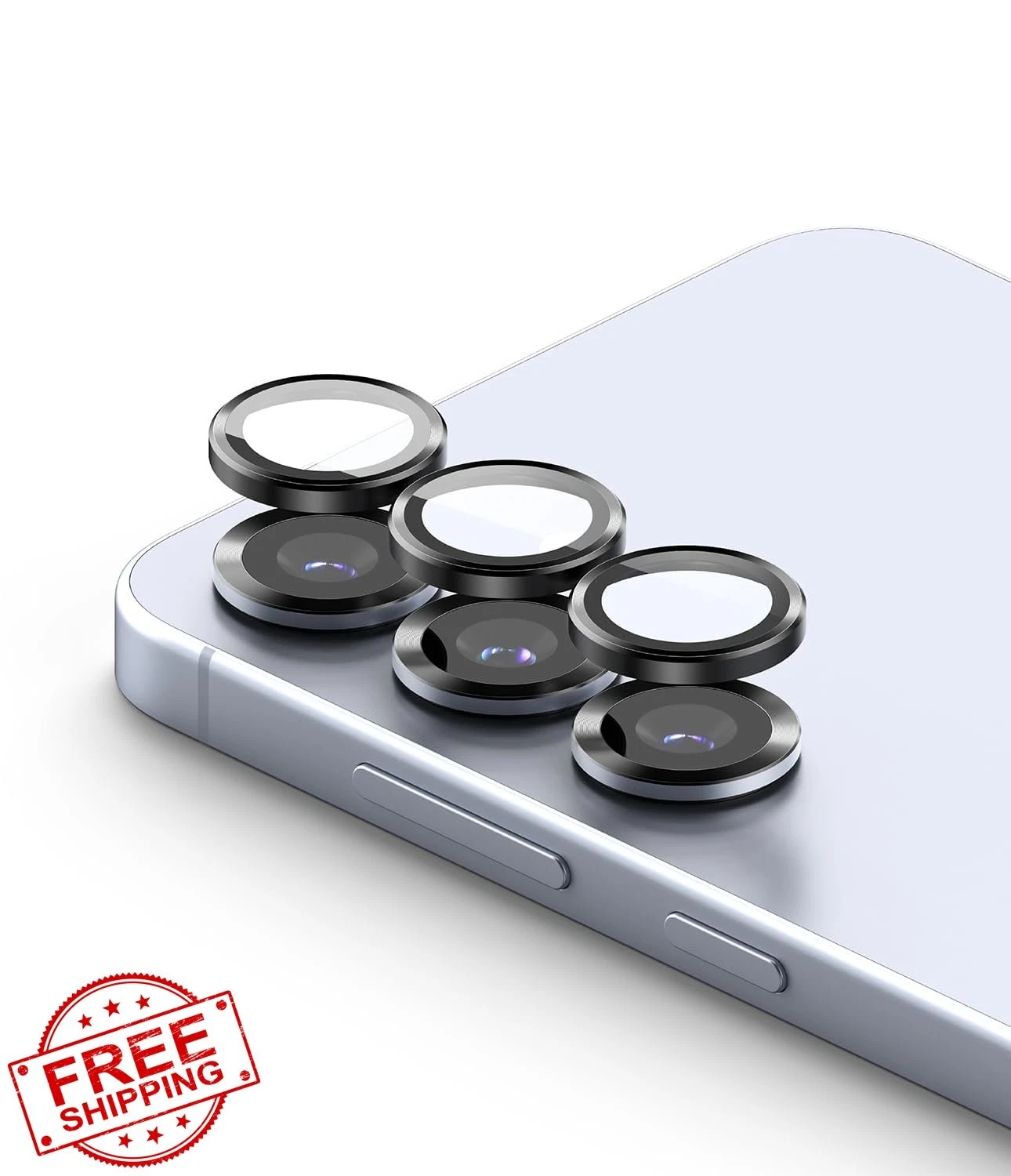 Ringke S25 Camera Lens Protector Tempered Glass Aluminum Alloy 2 Pack