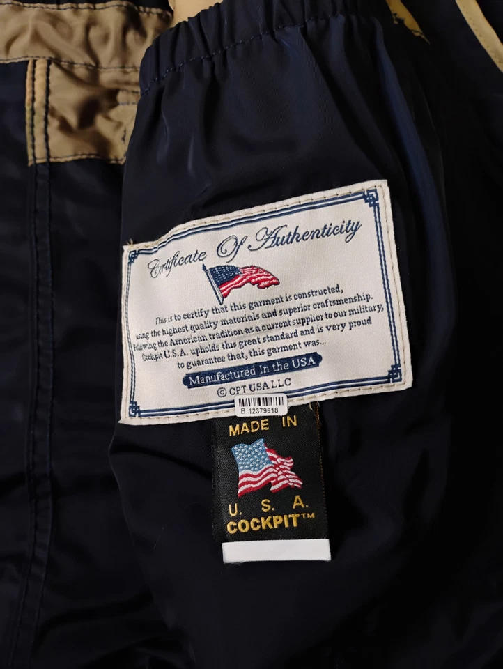 Cockpit USA Field Jacket Navy Blue SAS Size Medium Hidden Hood Read Description  - Image 2 of 4