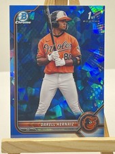 Bowman 2022 Sapphire Chrome Prospects Darell Hernaiz 1st Athletics Puerto Rico